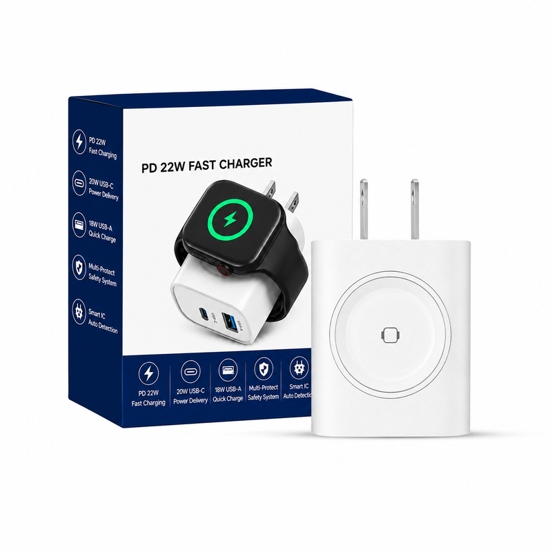 3-in-1 Magnetic Wireless Cordless PD USB-C Wall Charger