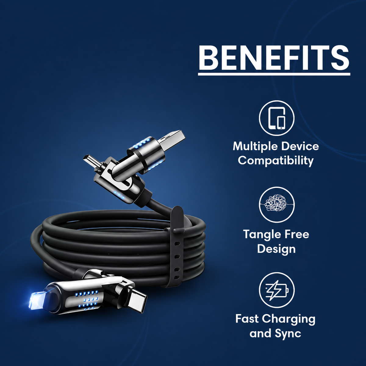 4-in-1 Multi USB Charging Cable