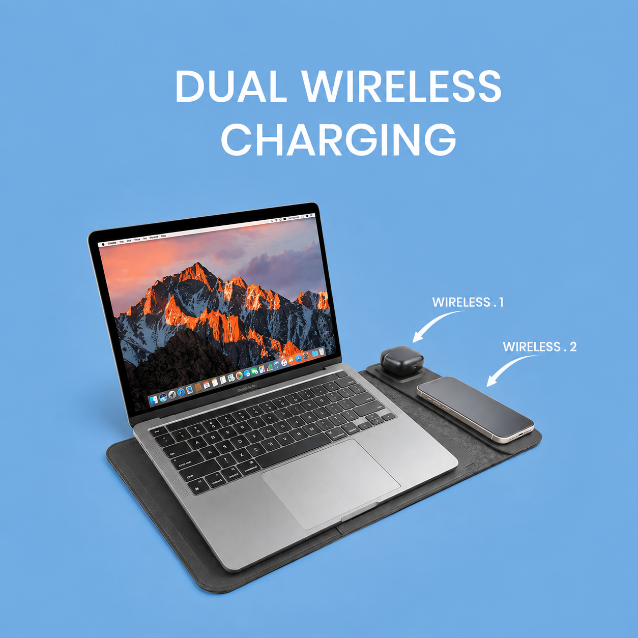 4 in 1 Wiresless Charging Laptop Sleeve
