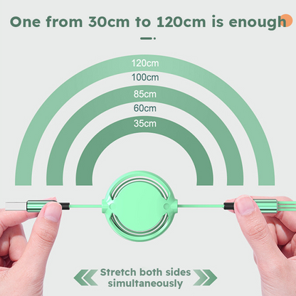 3 In 1 Retractable USB Cable Fast Charging Data Cord